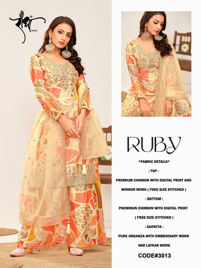 Ruby By Radha Chinon Digital Printed Salwar Kameez Wholesale Market In Surat
